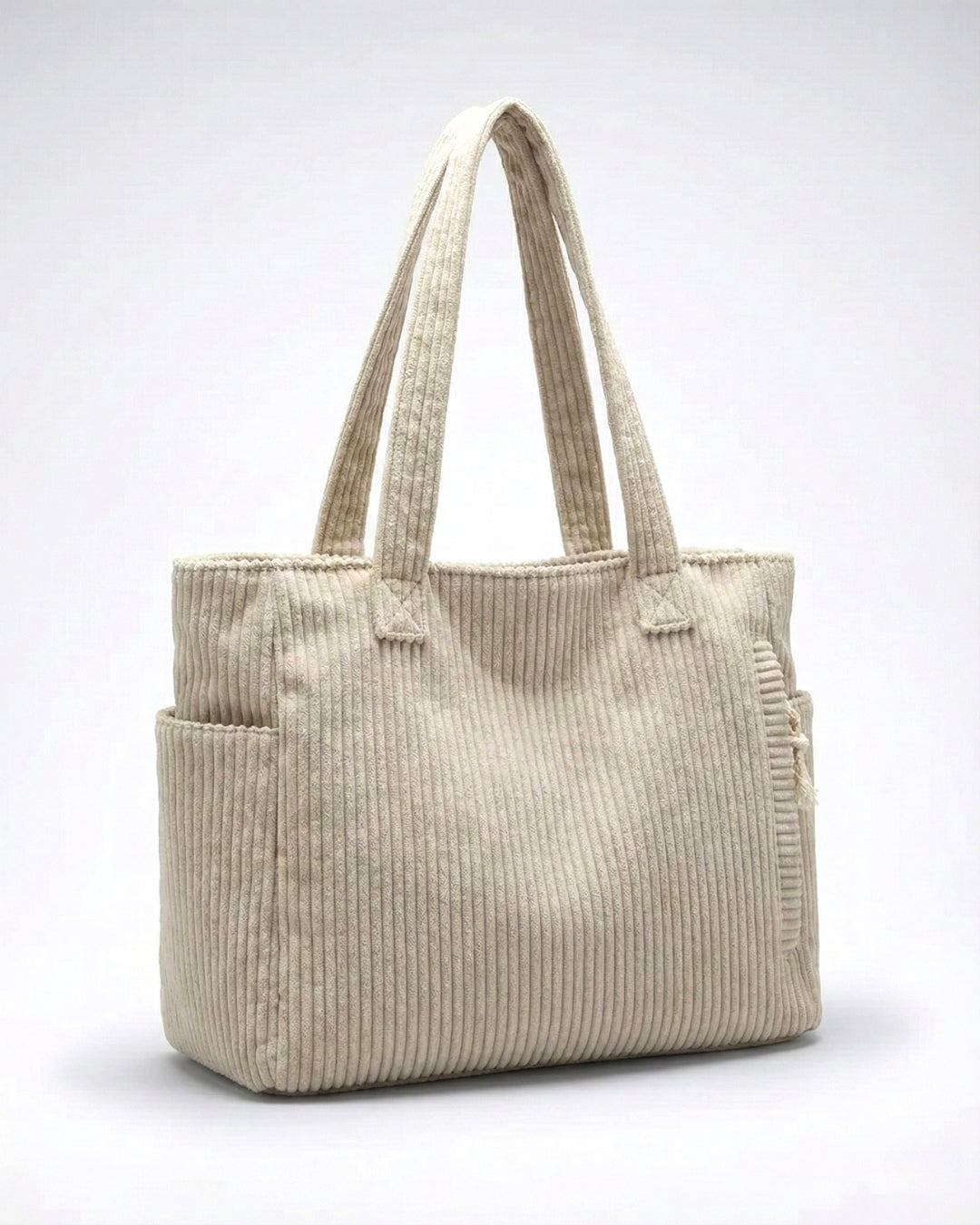 Soft Ribbed Tote Bag