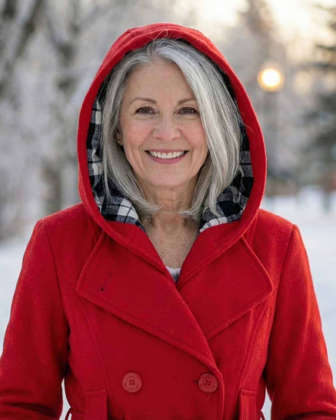 Plaid Collar Wool Coat