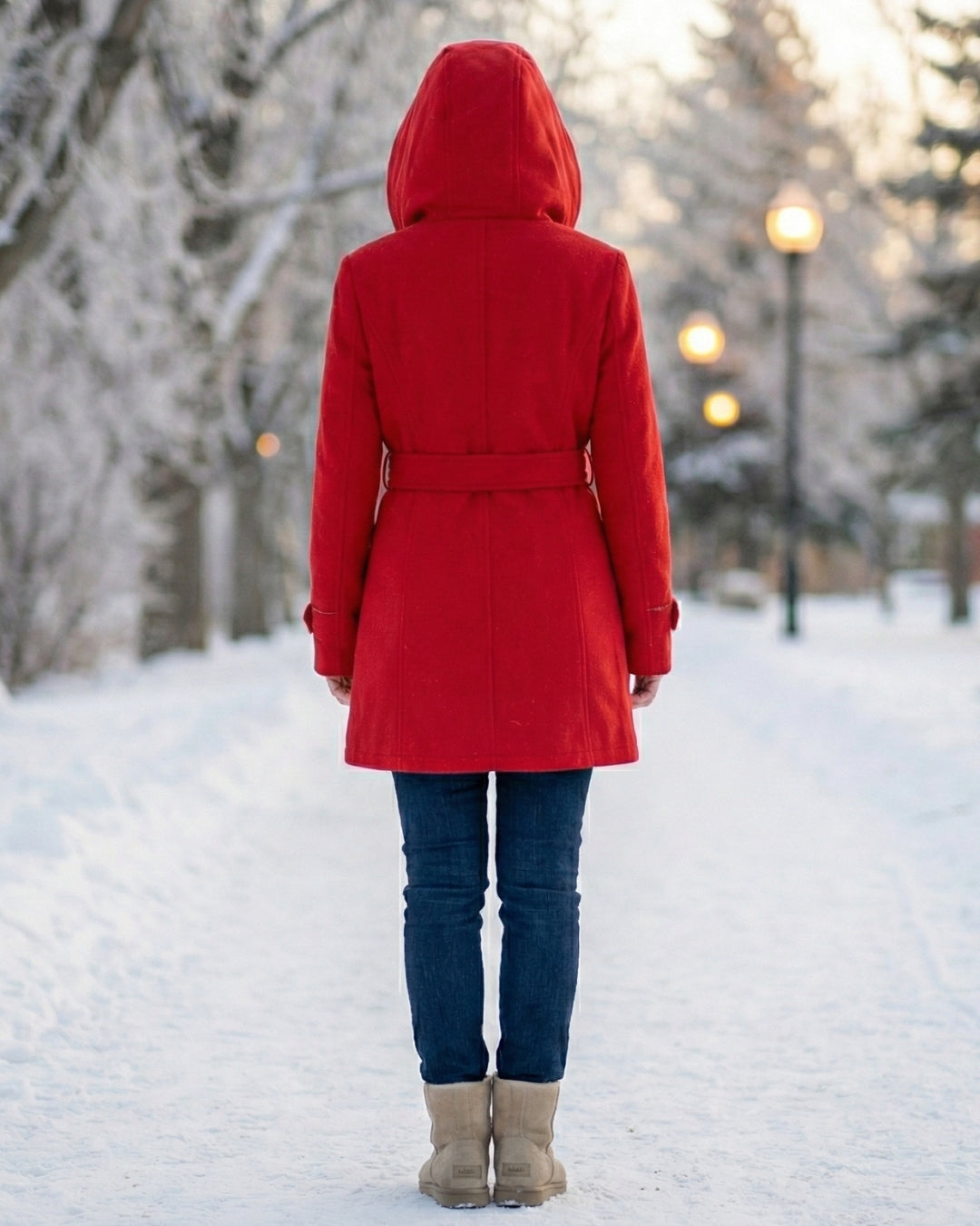 Plaid Collar Wool Coat