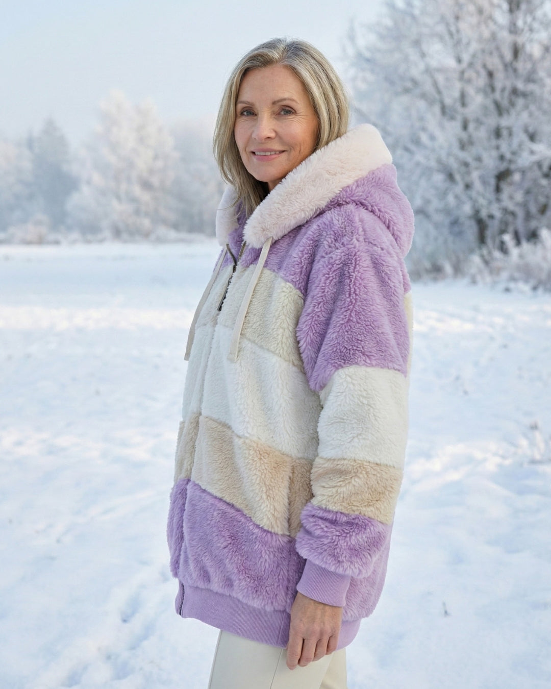 Colorblock Plush Jacket