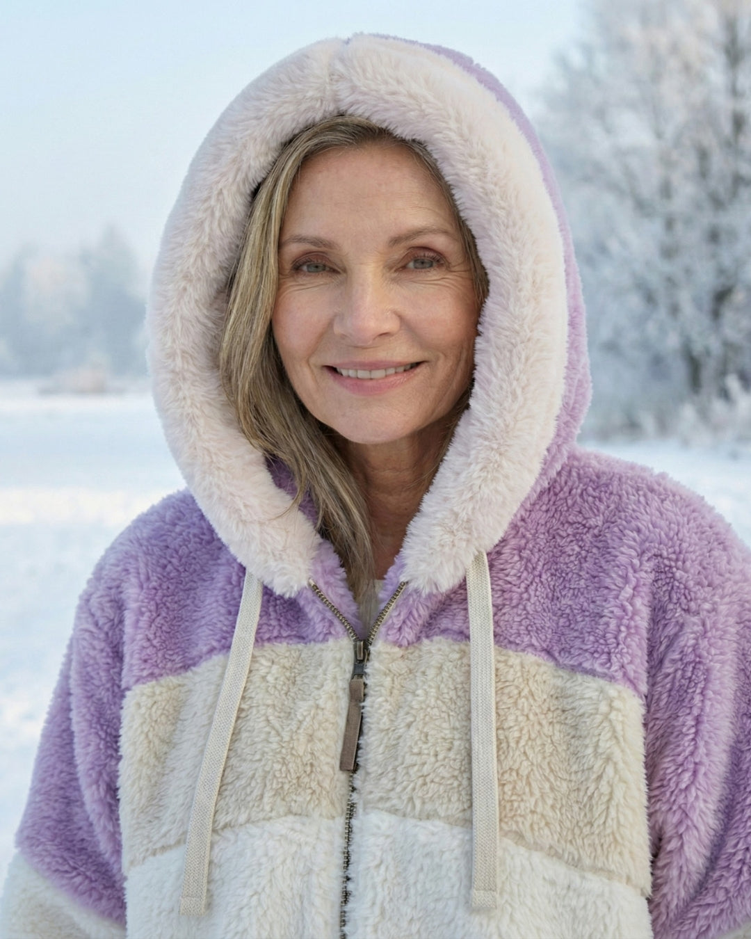 Colorblock Plush Jacket