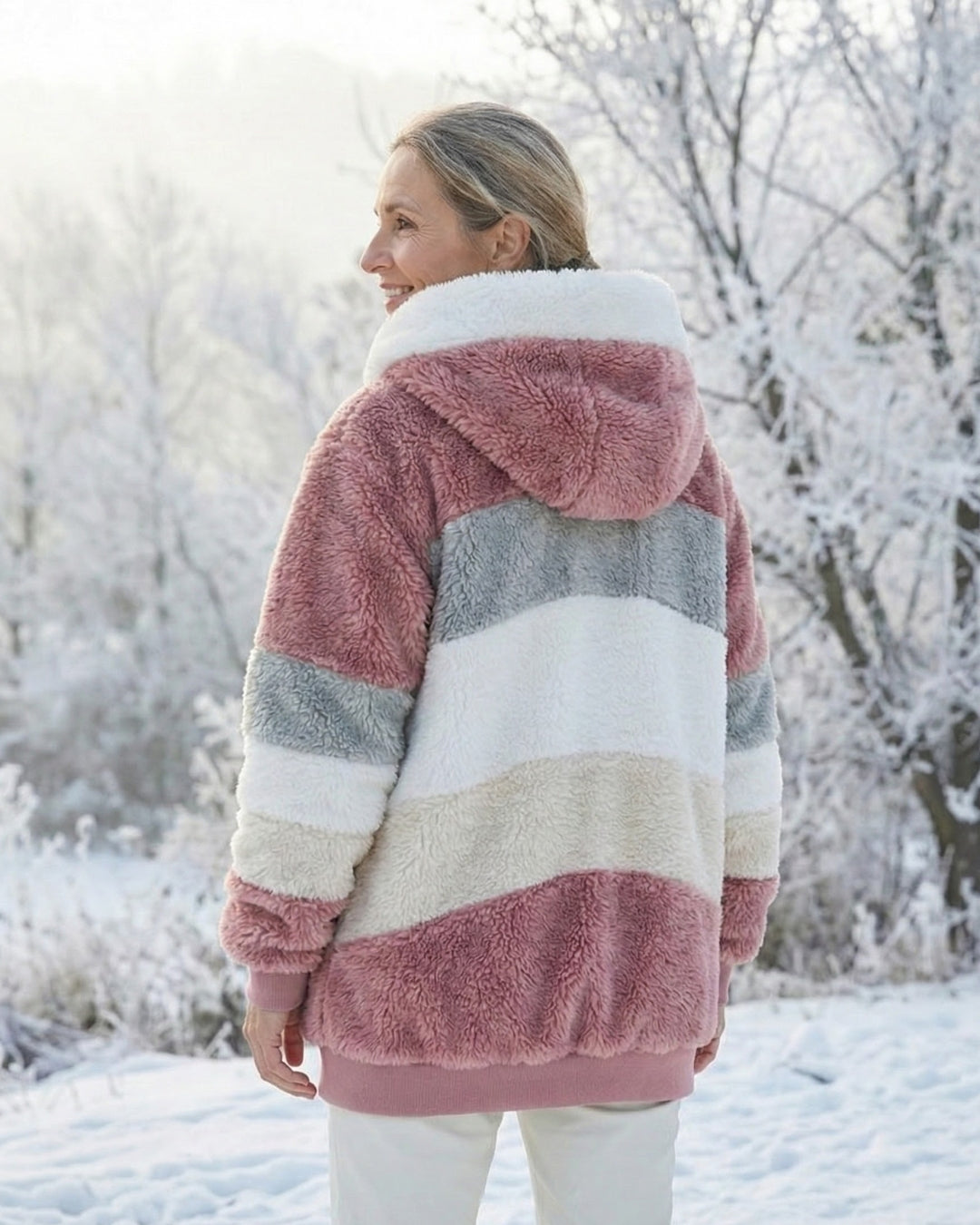 Colorblock Plush Jacket