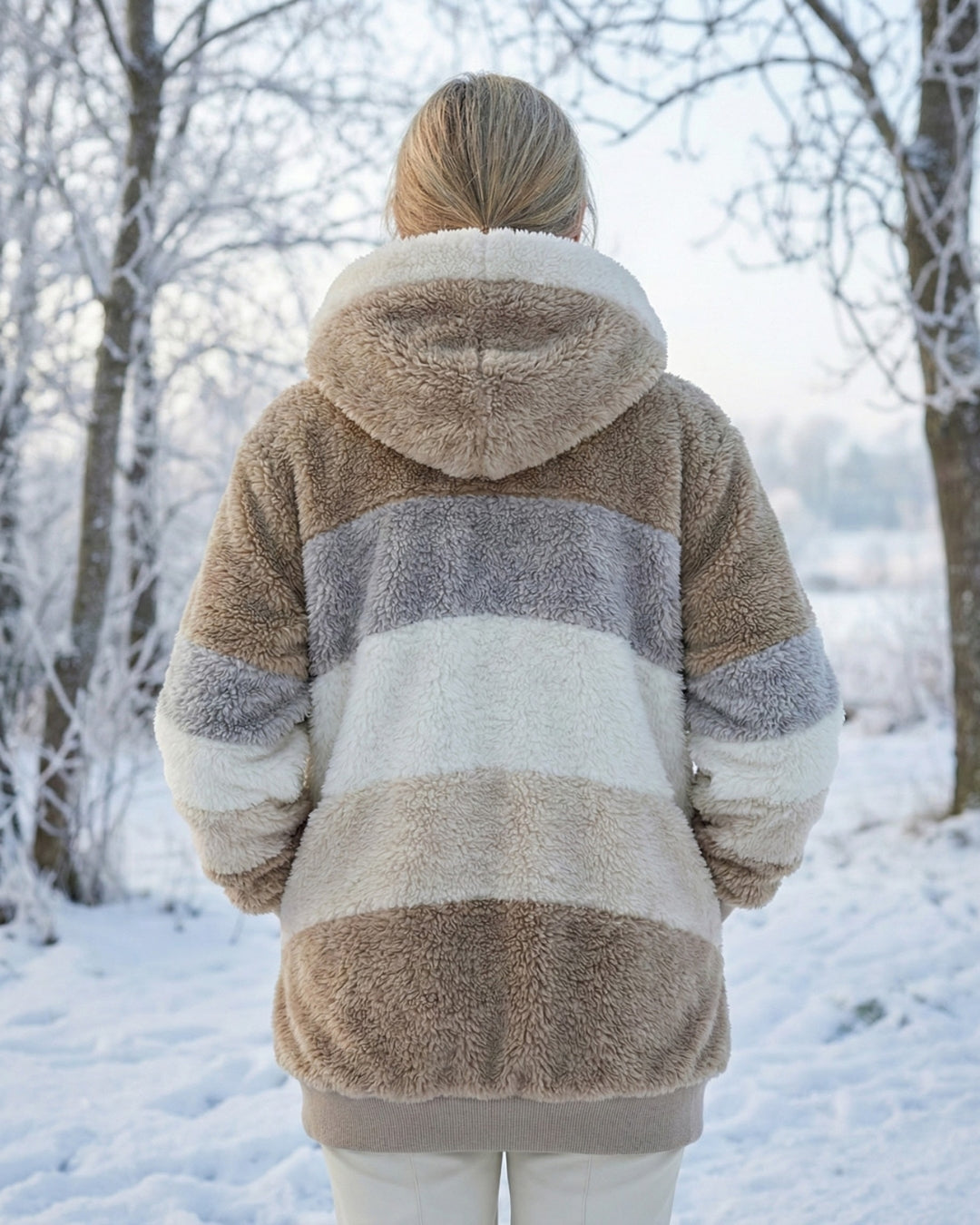 Colorblock Plush Jacket