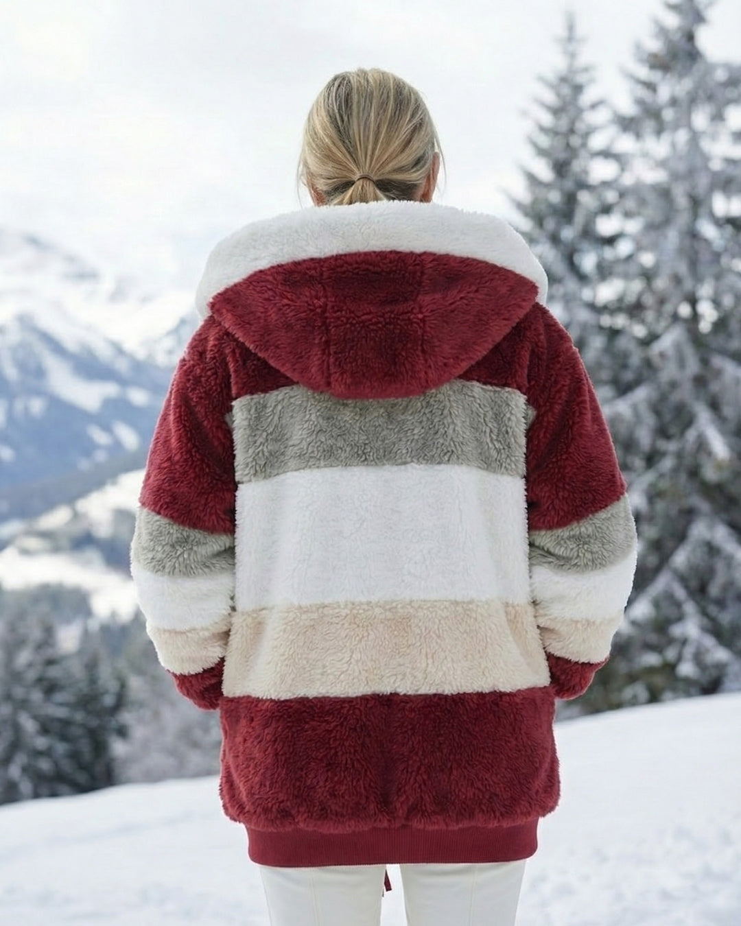 Colorblock Plush Jacket