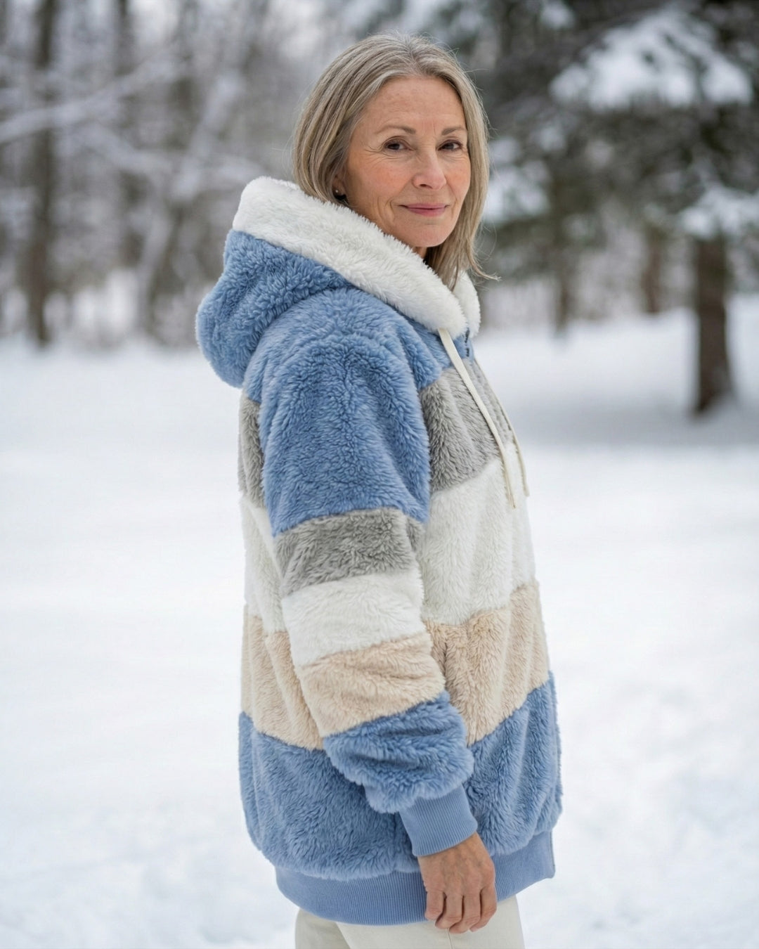 Colorblock Plush Jacket