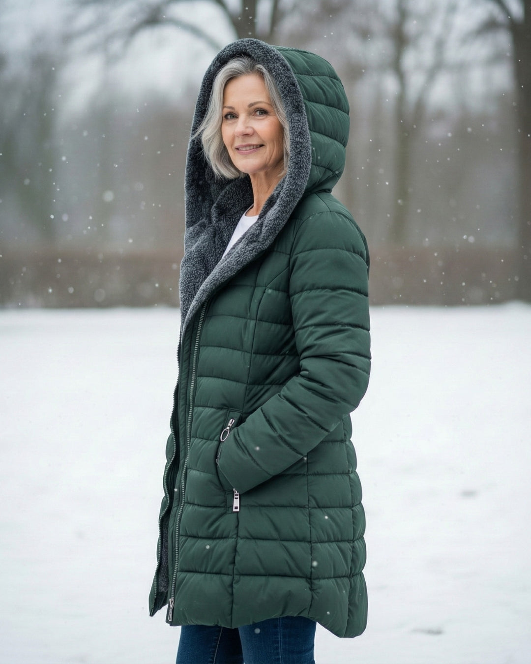 Fleece Lined Puffer Coat
