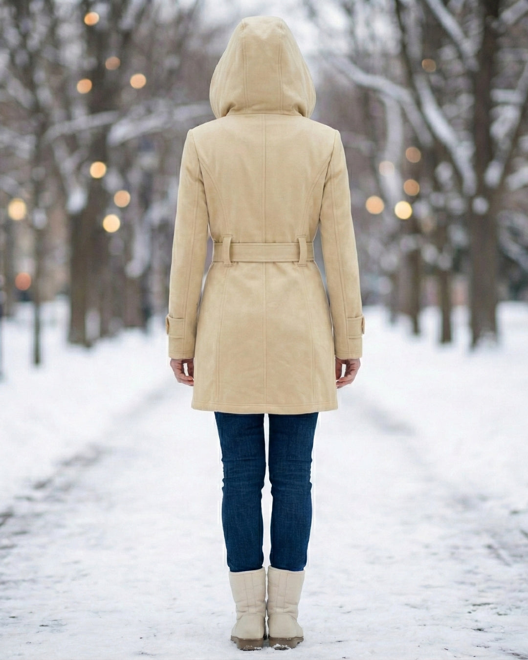 Plaid Collar Wool Coat