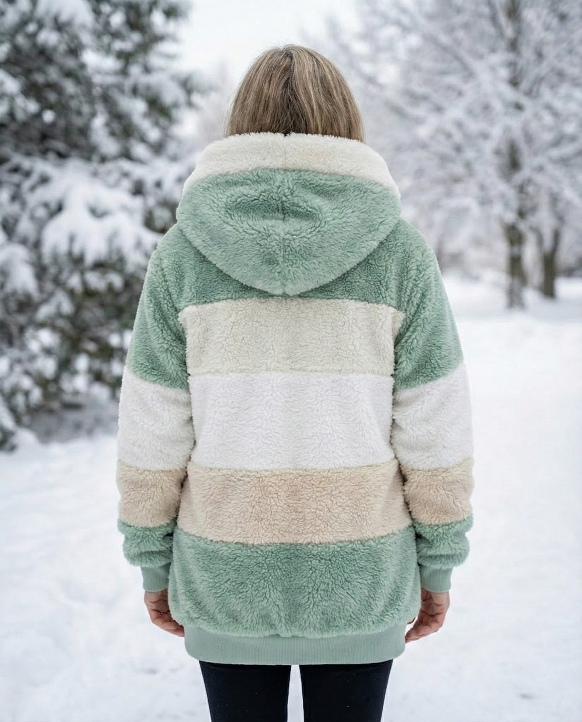 Colorblock Plush Jacket