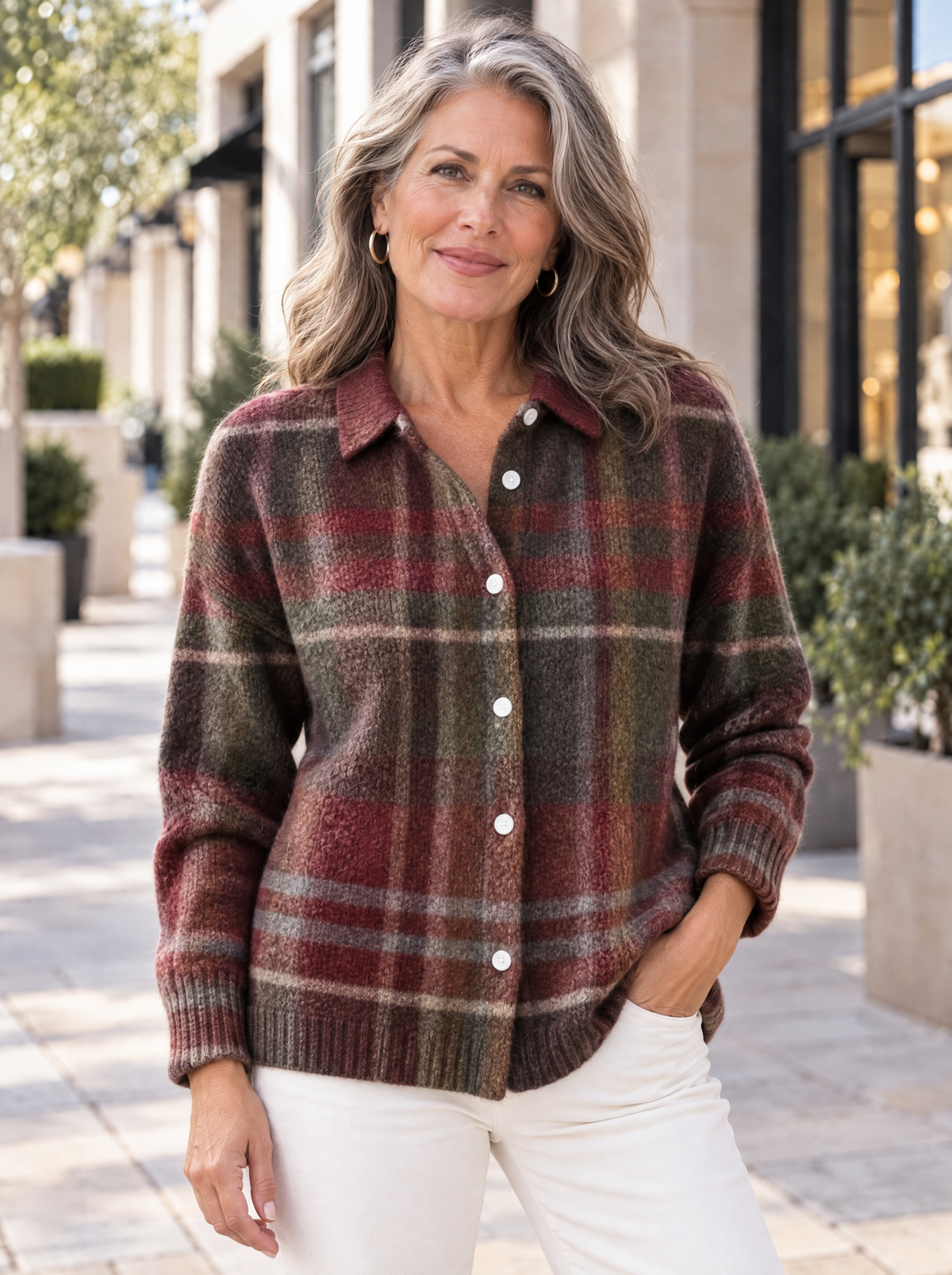 Heritage Knit Cardigan | Burgundy Grove
