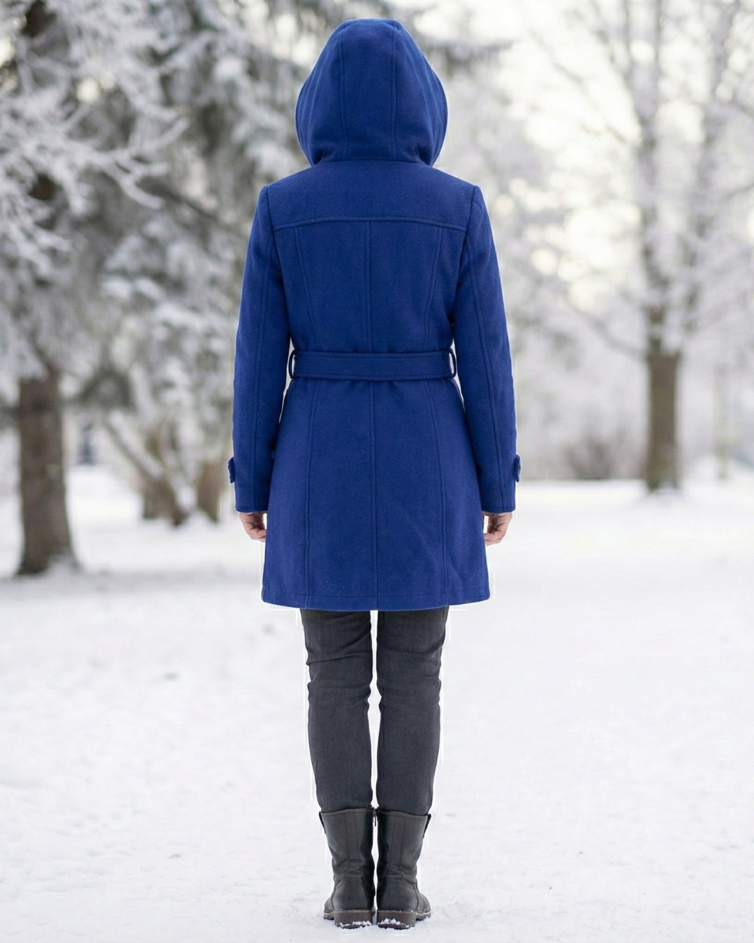 Plaid Collar Wool Coat