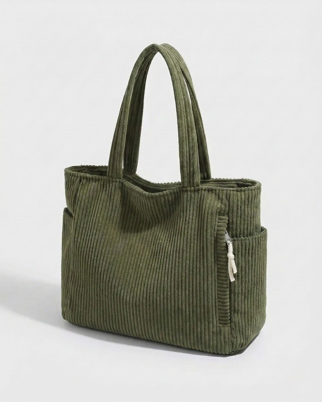 Soft Ribbed Tote Bag