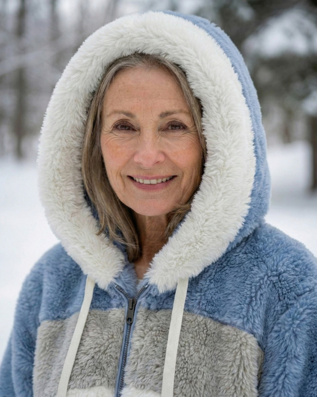 Colorblock Plush Jacket