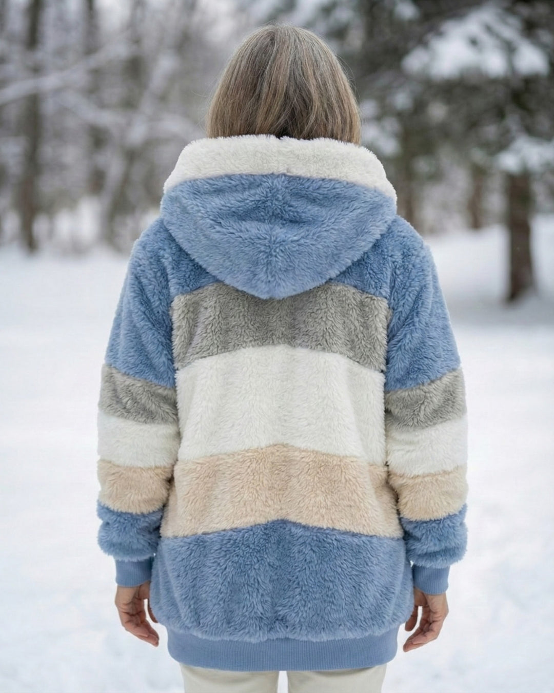 Colorblock Plush Jacket