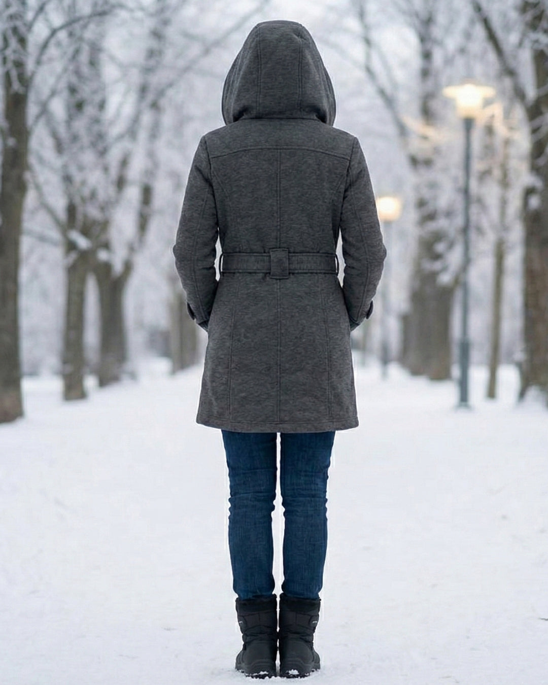 Plaid Collar Wool Coat