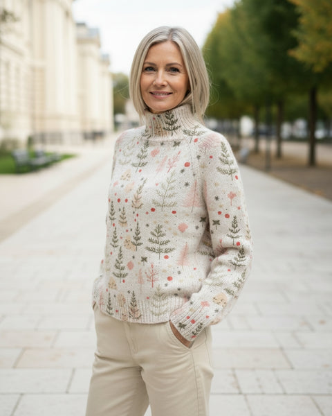 Christmas Knit Turtleneck Sweater