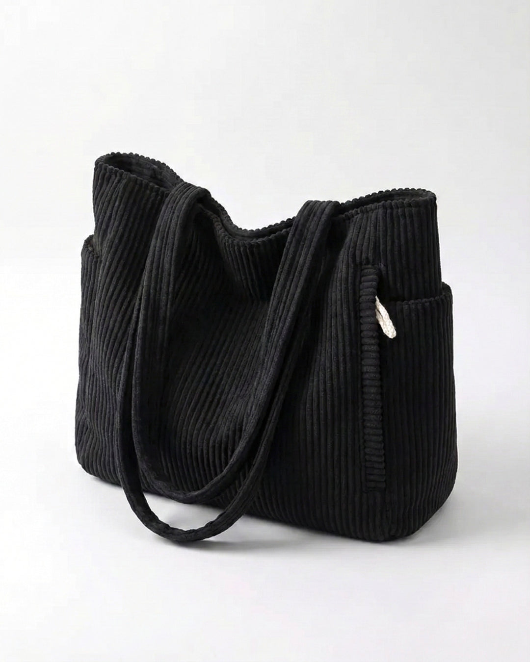 Soft Ribbed Tote Bag