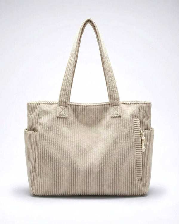 Soft Ribbed Tote Bag