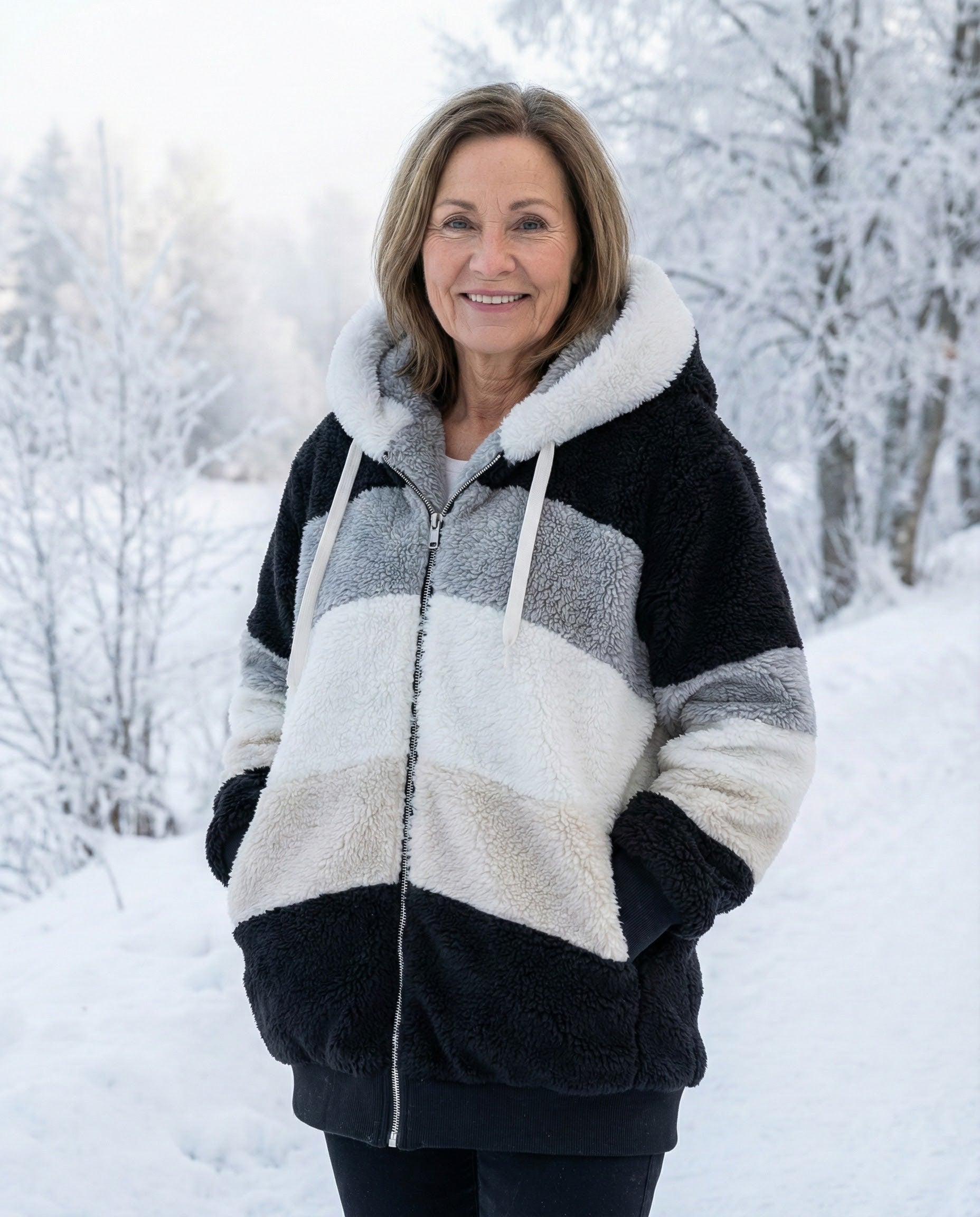 Colorblock Plush Jacket