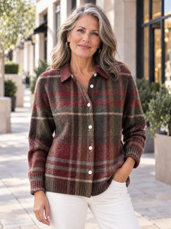 Heritage Knit Cardigan | Burgundy Grove