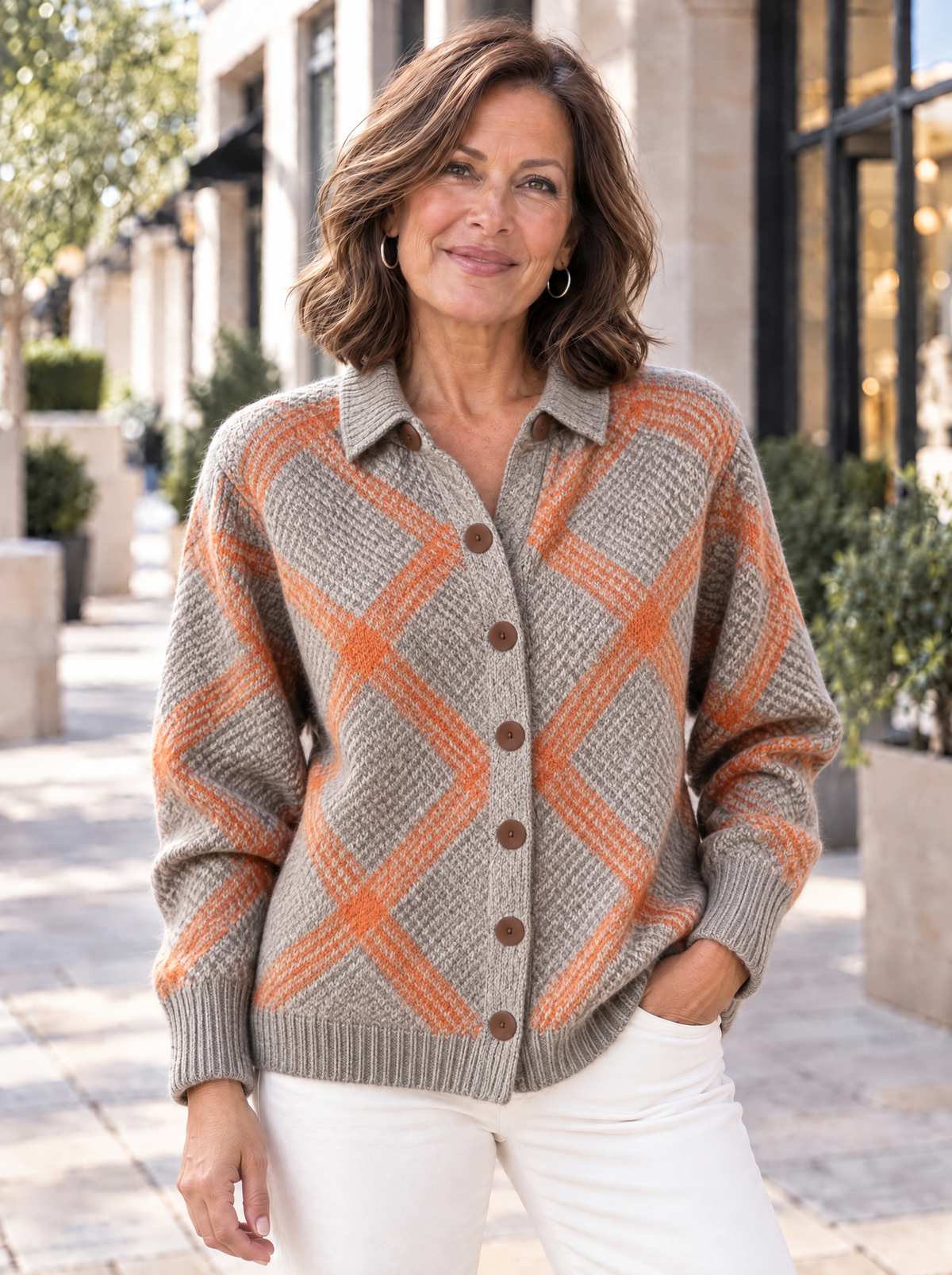 Heritage Knit Cardigan | Copper Stone