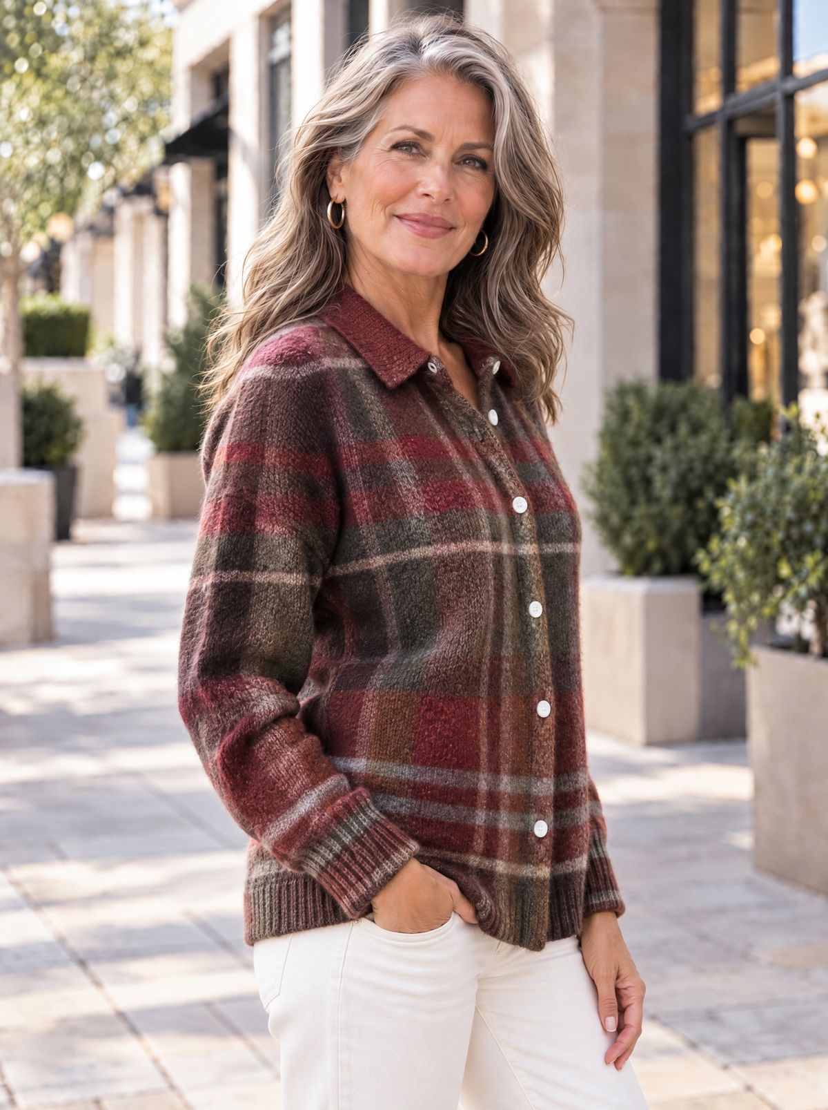 Heritage Knit Cardigan | Burgundy Grove