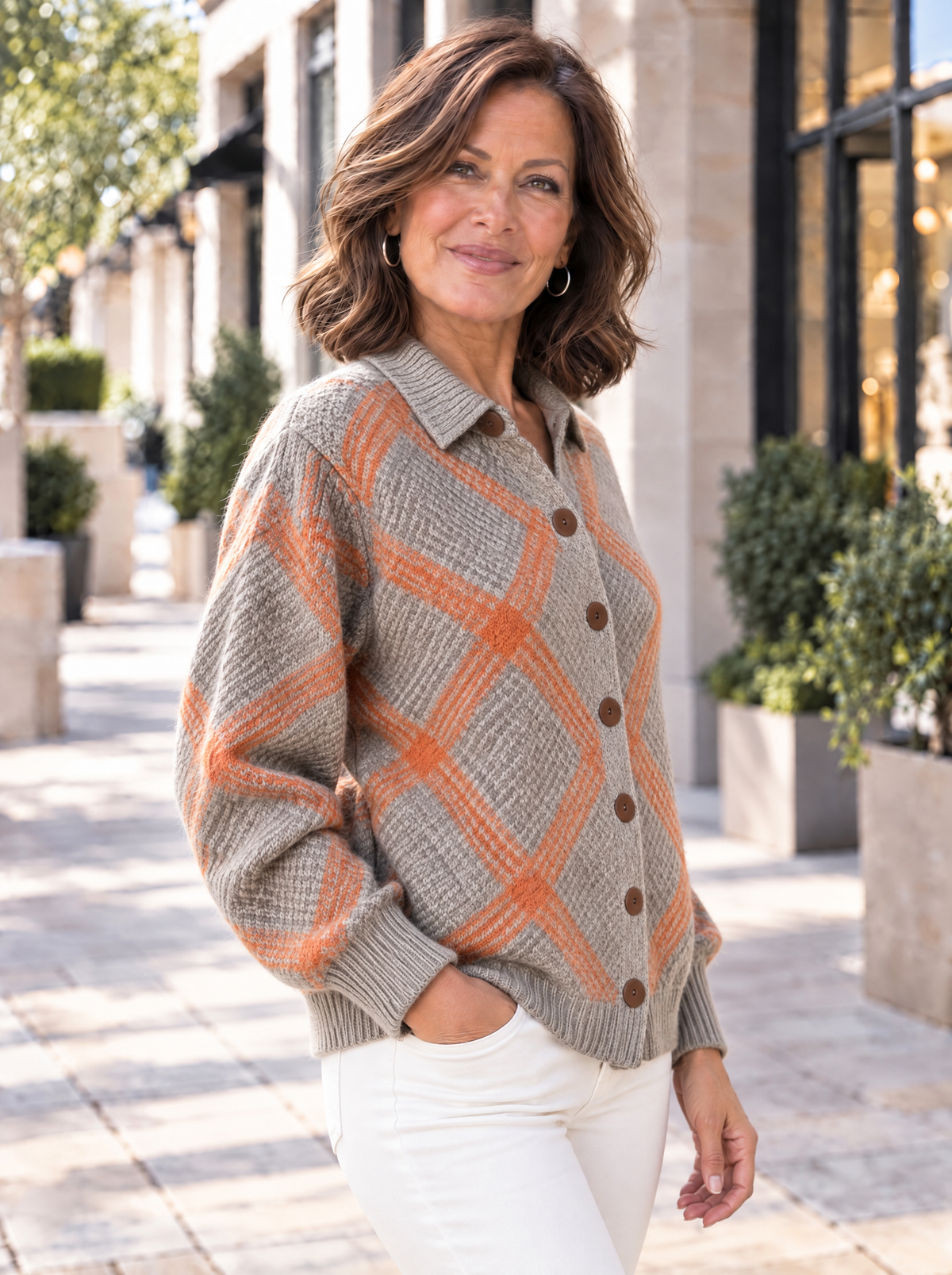 Heritage Knit Cardigan | Copper Stone