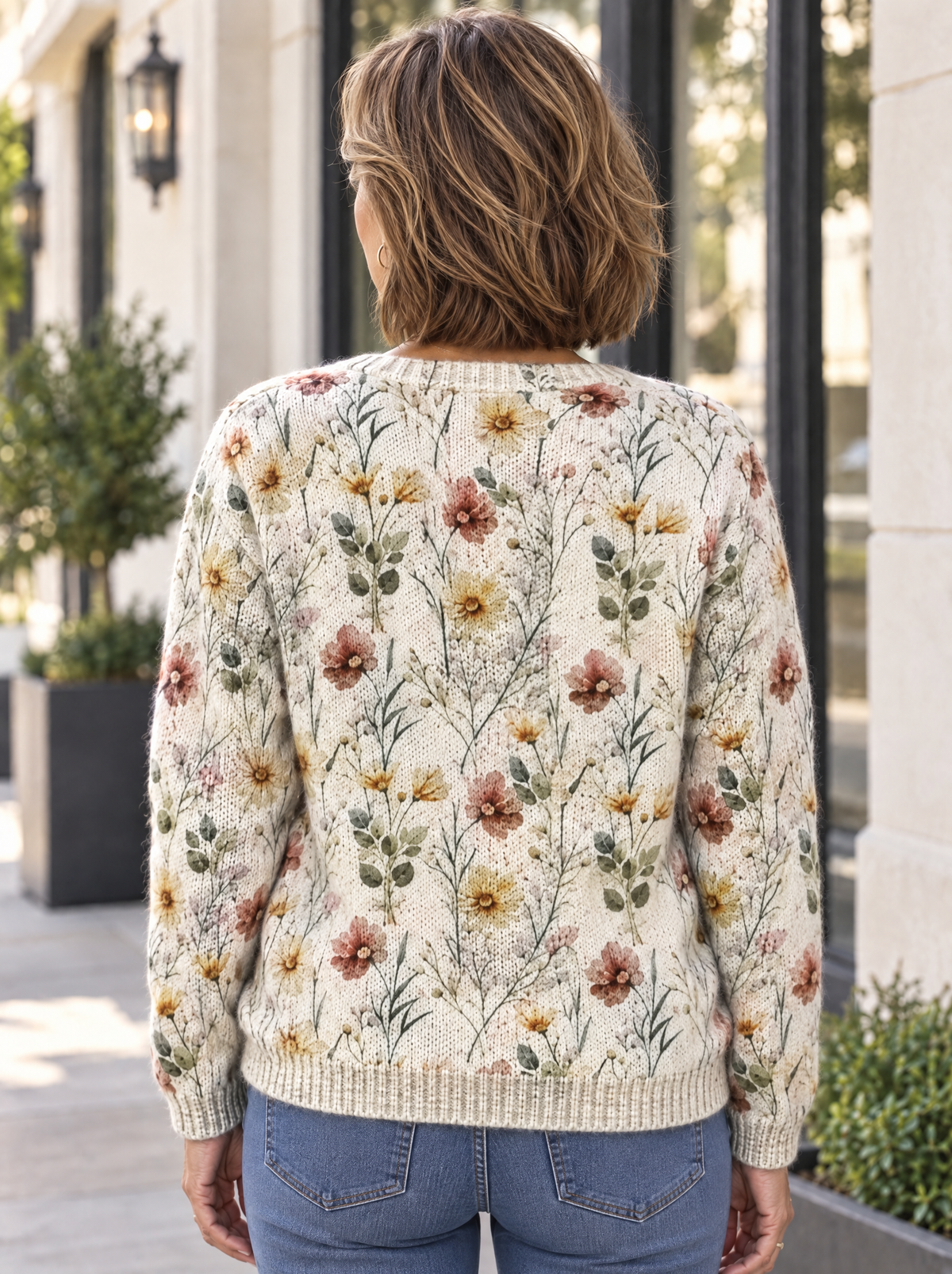 Botanical Knit Cardigan | Meadow Ivory